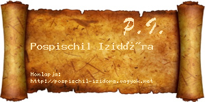 Pospischil Izidóra névjegykártya